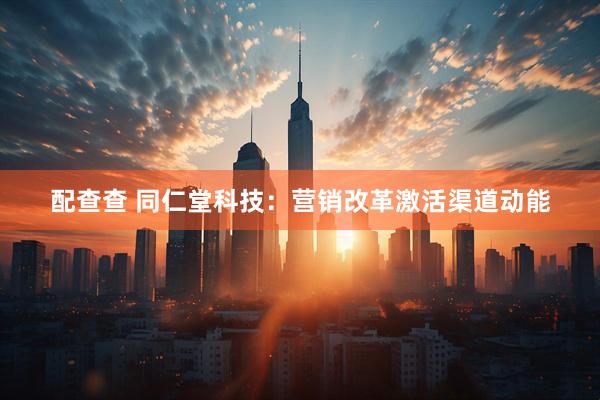 配查查 同仁堂科技：营销改革激活渠道动能